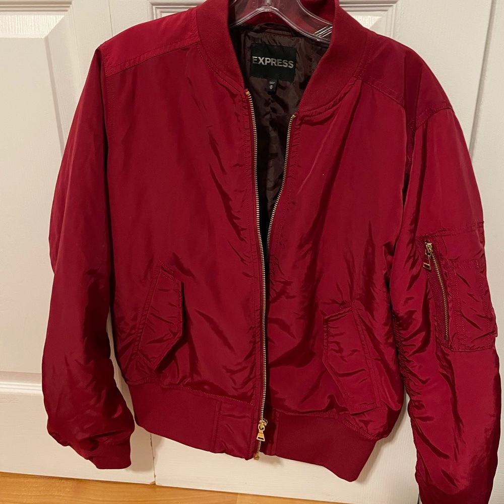 Express red bomber jacket
